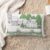 ヴィンテージホリデイファームアンドバーンピロー ランバークッション (ブランケット)