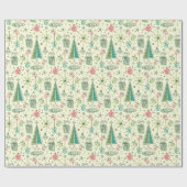 ヴィンテージホリデーおもしろい!©スタディオクチン ラッピングペーパー (フラット)