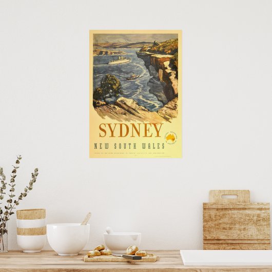 ヴィンテージホリデーアドベンチャーインオーストラリア旅行 ポスター (キッチン)