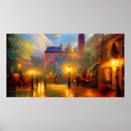 ヴィンテージホリデーアートオールドカラフルテーマ ポスター