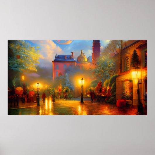 ヴィンテージホリデーアートオールドカラフルテーマ ポスター (正面)