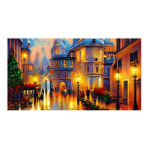 ヴィンテージホリデーアートオールドカラフルポスター