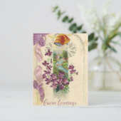 ヴィンテージホリデーイースターグリーティングポストカード シーズンポストカード (スタンド正面)