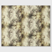 ヴィンテージホリデーカワイイエレガント紙エンジェル ラッピングペーパー (フラット)