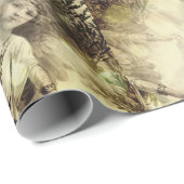 ヴィンテージホリデーカワイイエレガント紙エンジェル ラッピングペーパー (ロールコーナー)