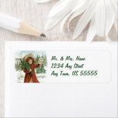 ヴィンテージホリデーガール住所 シール (インサイチュ)