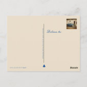 ヴィンテージホリデークリスマスクラシック車 ポストカード (裏面)