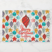 ヴィンテージホリデークリスマスツリーオーナメントミニ リキュールボトルラベル (シングルラベル)