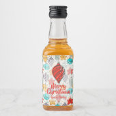ヴィンテージホリデークリスマスツリーオーナメントミニ リキュールボトルラベル (正面)