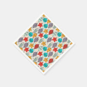 ヴィンテージホリデークリスマスツリーオーナメント スタンダードカクテルナプキン (角)