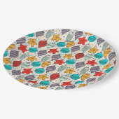 ヴィンテージホリデークリスマスツリーオーナメント ペーパープレート (アングル)