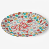 ヴィンテージホリデークリスマスツリーオーナメント ペーパープレート (アングル)