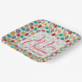 ヴィンテージホリデークリスマスツリーオーナメント ペーパープレート (傾斜あり)