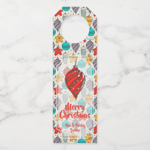 ヴィンテージホリデークリスマスツリーオーナメント ボトルネックタグ