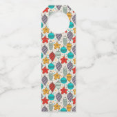 ヴィンテージホリデークリスマスツリーオーナメント ボトルネックタグ (裏面)