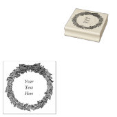 ヴィンテージホリデークリスマスリーステキストの追加 ラバースタンプ (押印)