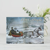 ヴィンテージホリデーシルアイヴスクリスマス 招待状 (スタンド正面)