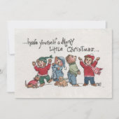 ヴィンテージホリデーシングカブスアクリルの戯画 シーズンカード (正面)