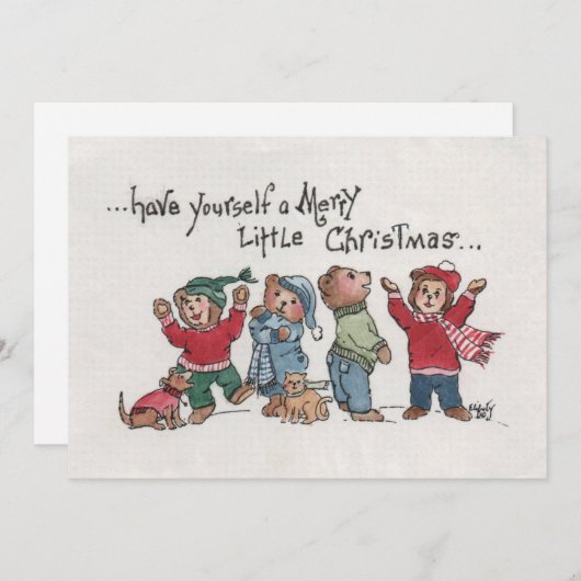 ヴィンテージホリデーシングカブスアクリルの戯画  シーズンカード (正面/裏面)