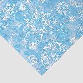 ヴィンテージホリデースノーフレークスオンブルーデコページ 薄葉紙 (詳細)