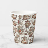 ヴィンテージホリデーティータイム:フェスティバル 紙コップ (正面)