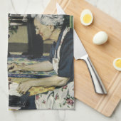 ヴィンテージホリデーディナーアットグランマグランドパハウス キッチンタオル (四つ折り)