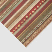 ヴィンテージホリデーマッシュルームホリーストライプレッドニュートラル 薄葉紙 (詳細)