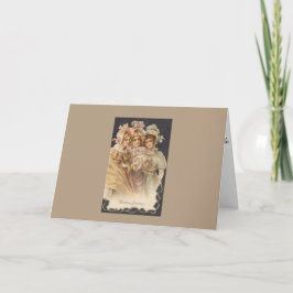 ヴィンテージホリデー女子ビクトリアンクリスマスカード シーズンカード