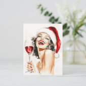 ヴィンテージホリデー応援インウォーター色 ポストカード (スタンド正面)