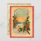 ヴィンテージホリデー葉書 シーズンポストカード (正面/裏面)