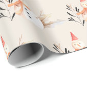 ヴィンテージホリデー雪だるまクリスマス ラッピングペーパー (ロールコーナー)