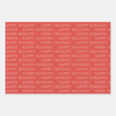 ヴィンテージホリデー雪だるまメリークリスマスラッピングP ラッピングペーパーシート (正面3)