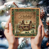 ヴィンテージホリデー ホームパーティー 招待状