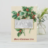 ヴィンテージホリビクトリアンーレッドベリークリスマスカード シーズンカード (スタンド正面)