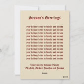 ヴィンテージホリビクトリアンーレッドベリークリスマスカード シーズンカード (裏面)