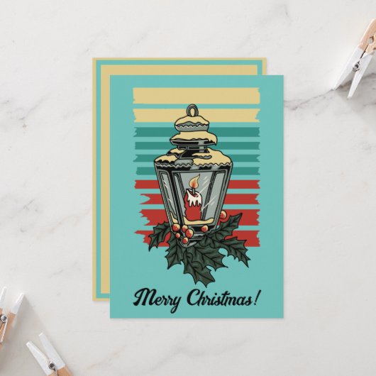 ヴィンテージホリビクトリアンー飾通りランプ カード (正面/裏面インサイチュ)