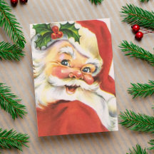 ヴィンテージホリーすてきサンタクロースカスタムクリスマス