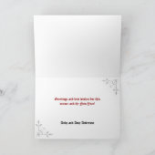 ヴィンテージホリーとキャンドルのクリスマスカード シーズンカード (内部)