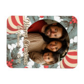 ヴィンテージホリーのクリスマスフォト マグネット (横)