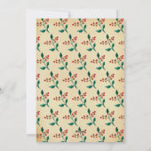 ヴィンテージホリークリスマスパーティの招待状 シーズンカード (裏面)