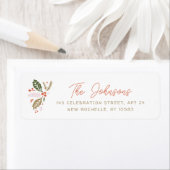 ヴィンテージホリークリスマスホリデー差出人住所 ラベル (インサイチュ)