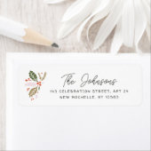 ヴィンテージホリークリスマスホリデー差出人住所 ラベル (インサイチュ)