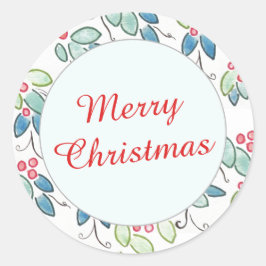 ヴィンテージホリークリスマス封筒用シール(20) ラウンドシール