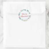 ヴィンテージホリークリスマス封筒用シール(20) ラウンドシール (バッグ)