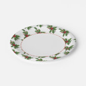 ヴィンテージホリースタムオンホワイト紙プレート ペーパープレート (アングル)