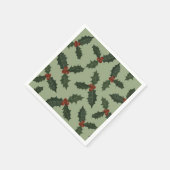 ヴィンテージホリーパターン スタンダードカクテルナプキン (角)
