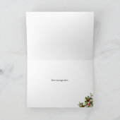 ヴィンテージホリーフレームクリスマスフォトグリーティングカード シーズンカード (内部)