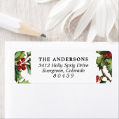 ヴィンテージホリーフレームクリスマス差出人住所ラベル ラベル (インサイチュ)