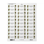 ヴィンテージホリーフレームクリスマス差出人住所ラベル ラベル (フルシート)