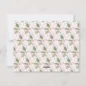 ヴィンテージホリーブライトタイポグラフィクリスマス シーズンカード (裏面)